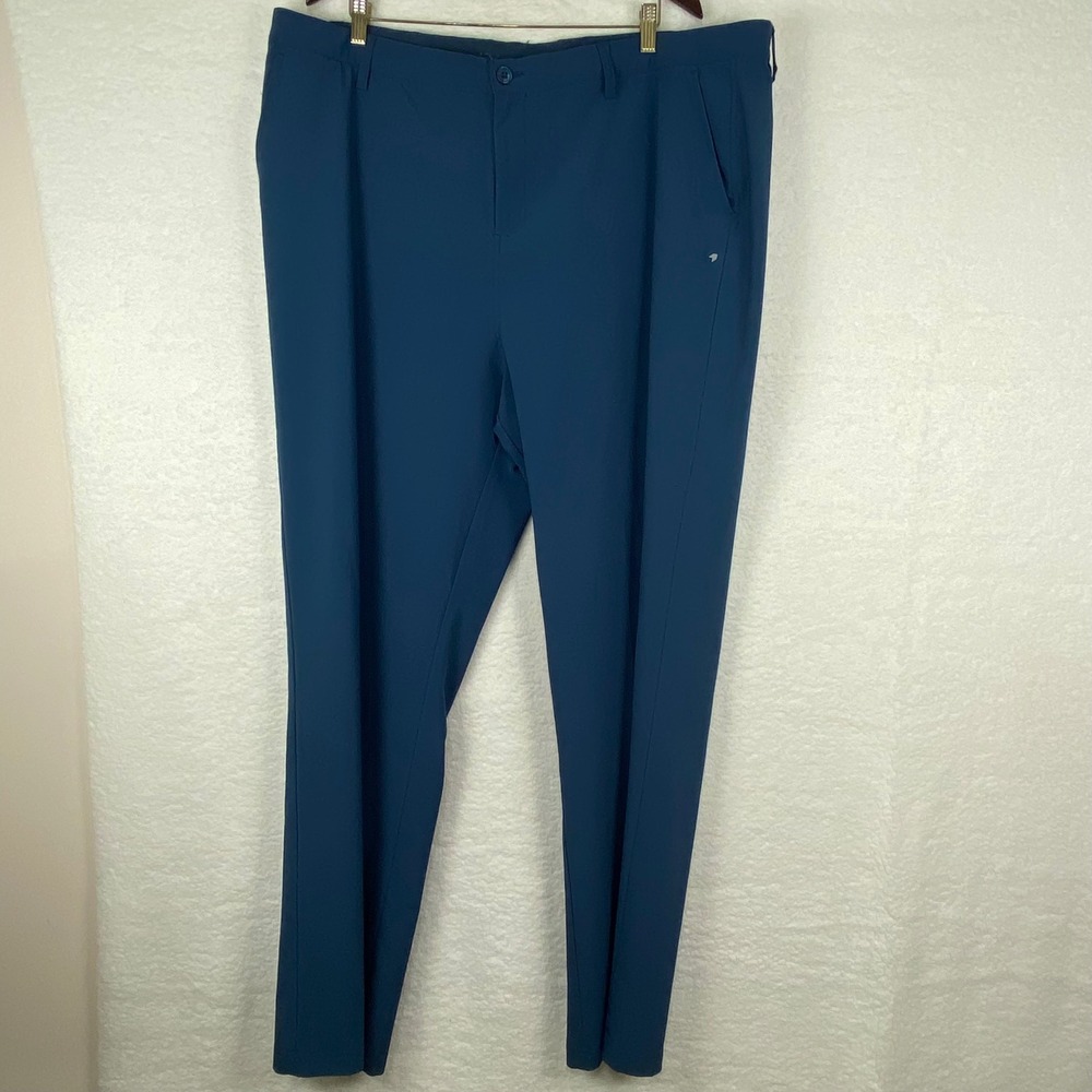 1764 Signature Mens Performance Golf Pants Teal Blue Stretch 44x34 RN137794
